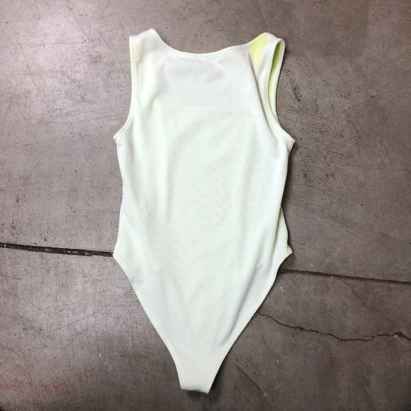 SOLD * Square Neck Bleach Dyed Bodysuit - Picture 5 of 7